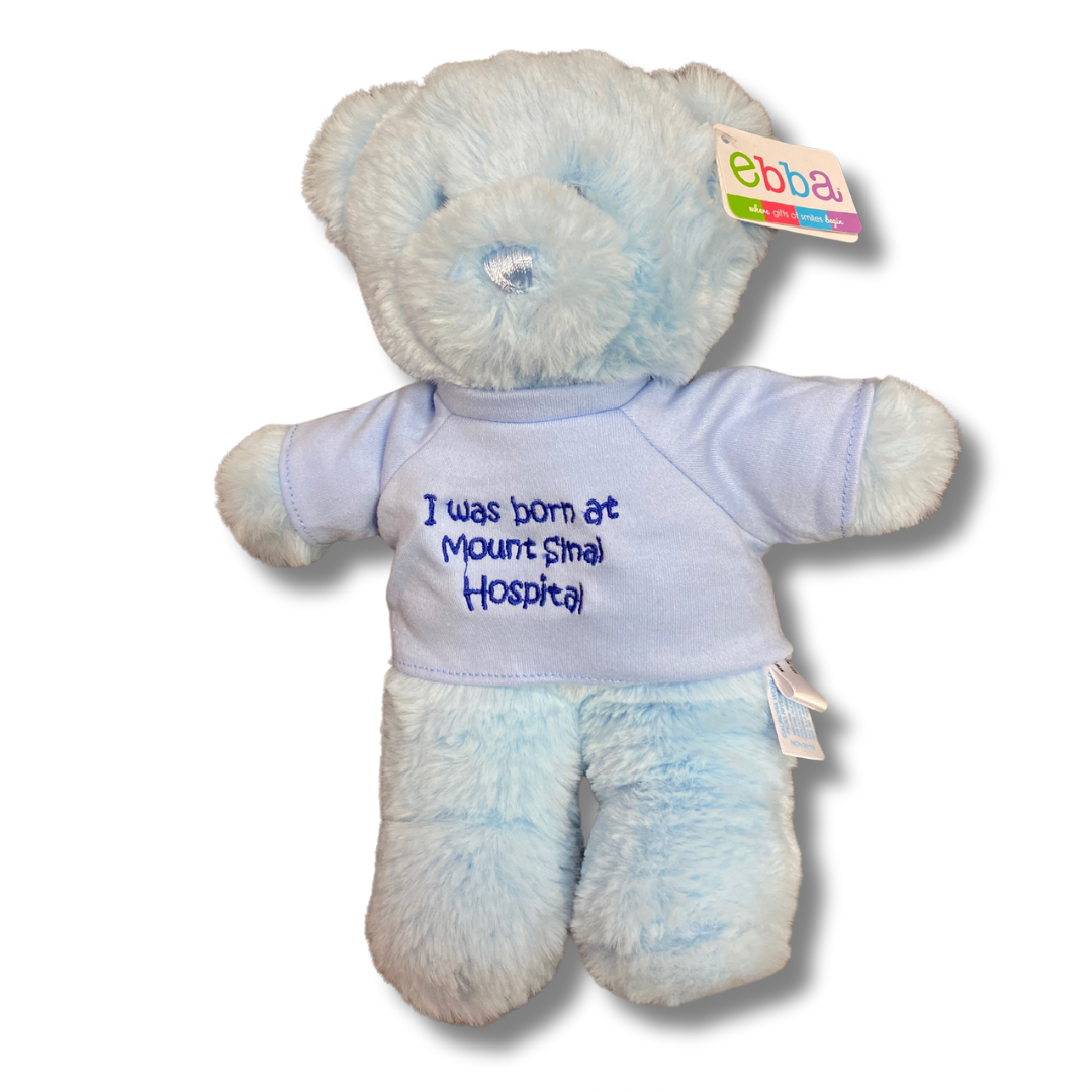 I Was Born at Mount Sinai Teddy Bear (Blue) – The Sinai Shop 