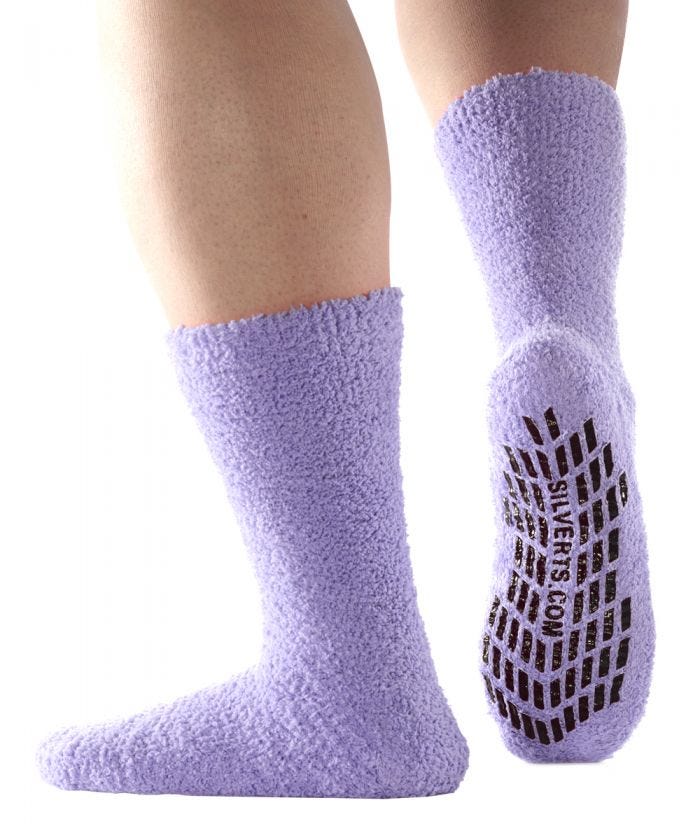 Non Slip Socks Tile Wood Floors Anti-Skid Crew Grip Socks Warmth And Velvet  Thickening Autumn And Winter For Adults 